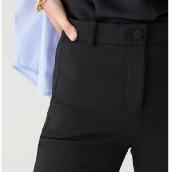 NWT J. Crew High Rise Cameron Pant in Black, size OP Four Season Stretch - Picture 2 of 5